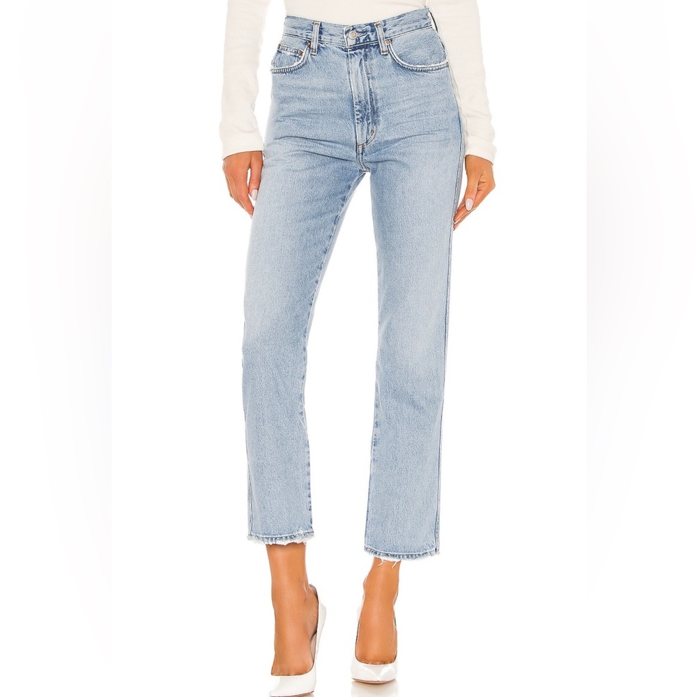 AGOLDE Pinch Waist High Rise Kick Jeans in Riptide
